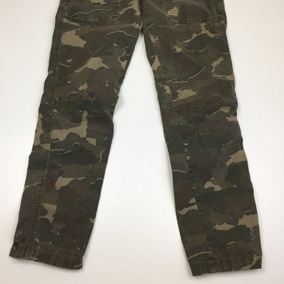 ANTROPOLOGIE Linen Blend Multi Color Camo Print THE WANDERER Utility Pant Jeans - Picture 6 of 9